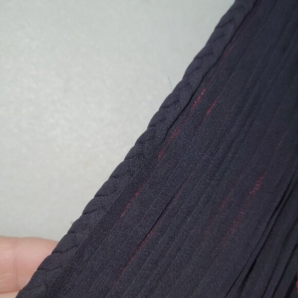 Adrianna‎ Papell Dress Women10P Black Red Sheer Overlay Gothic Romantic Party - Picture 3 of 13